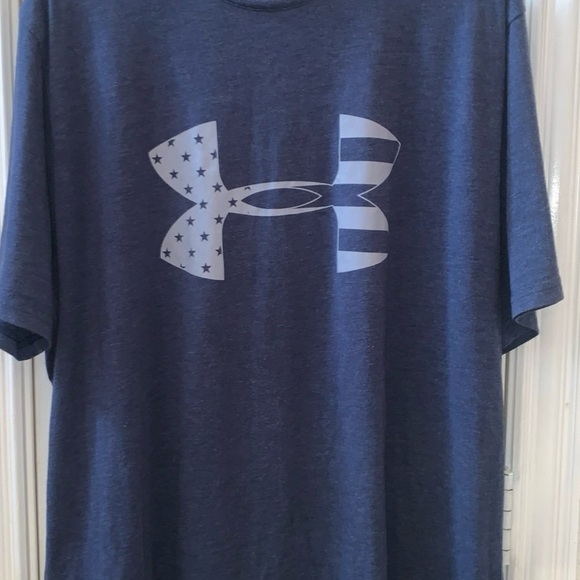 UNDER ARMOUR HEATGEAR Men’s T-Shirt Stars Stripes Size XLarge Blue Men’s - Picture 1 of 4